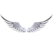 3D Angel Wing Metal Sticker Decal Auto Car Emblem Decal Decoration Color Silver, Angel Wing