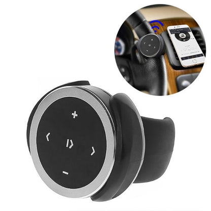 Car Wireless Bluetooth Controller Mobile Phone Multimedia Multi-functional Steering Wheel Remote Controller with Holder, with Holder (Black), with Holder (Silver)