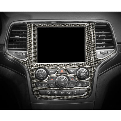 Car Central Control Navigation Carbon Fiber Decorative Sticker for Jeep Grand Cherokee 2011-2017, Central Control Navigation