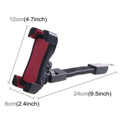 Universal 360 Degrees Free Rotation ABS Motorcycle Phone Bracket Mountain Bike Navigation Bracket GPS/Mobile Holder for 3.5-6.5 inch Mobile Phone