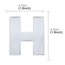 Car Vehicle Badge Emblem 3D English Letter Self-adhesive Sticker Decal, Size: 4.5*4.5*0.5cm, H, S
