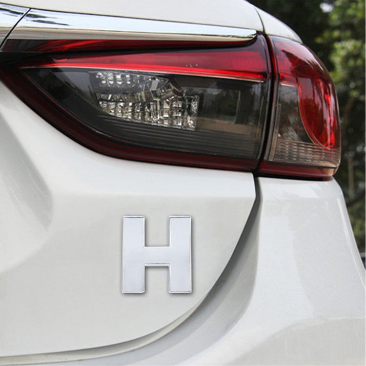 Car Vehicle Badge Emblem 3D English Letter Self-adhesive Sticker Decal, Size: 4.5*4.5*0.5cm, H, S