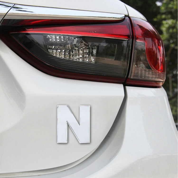 Car Vehicle Badge Emblem 3D English Letter Self-adhesive Sticker Decal, Size: 4.5*4.5*0.5cm, H, S