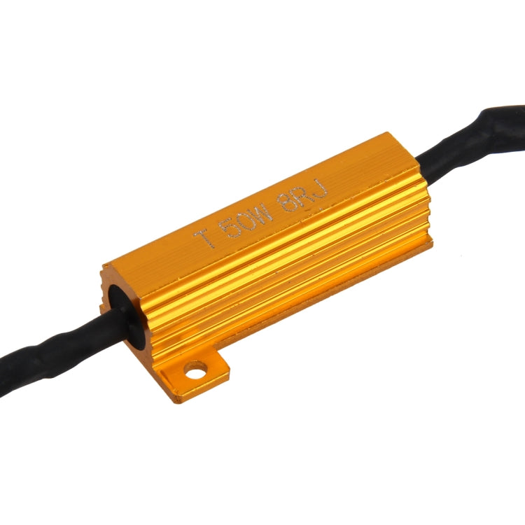 2 PCS 3156 Car Canbus Error Canceller Decoder Load Resistor LED 50W 8 Ohm No Blinking Decoder Heat Resistance Aluminum Case Heat Sink High Power Metal Shell Resistance, 3156