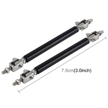 2 PCS Car Modification Large Surrounded By The Rod Telescopic Lever Front and Rear Bars Fixed Front Lip Back Shovel Adjustable Small Rod, Length: 7.5cm, Length: 7.5cm