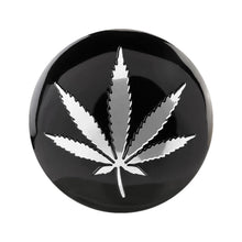 4 PCS Car-Styling Silver Leaves Pattern Metal Wheel Hub Decorative Sticker, Diameter: 5.8cm