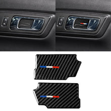 2 PCS Car USA Color Carbon Fiber Door Inner Handle Wrist Panel Decorative Sticker for Ford Mustang 2015-2017, Door Inner Handle Wrist