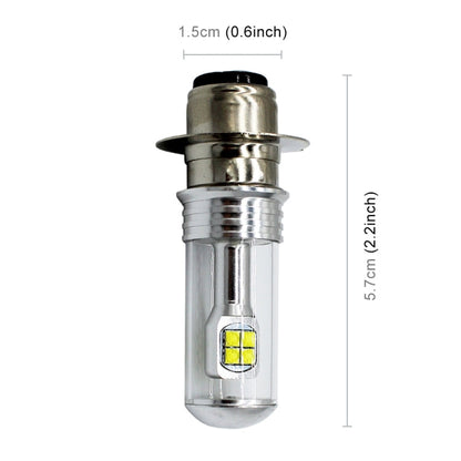 Motorcycle Headlights 750LM 6000K White H6M/P15D 40W 8-LED Bulbs, DC 12-24V, H6M/P15D