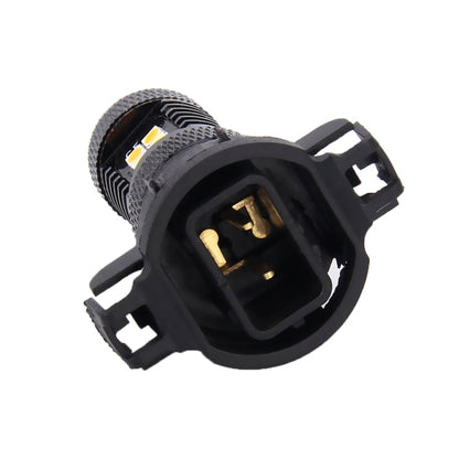 2 PCS Super Bright PSX24W DC 12V 5W 350LM Auto Car Fog Light with 16 SMD-3030 LED Bulbs Lamp, White + Yellow Light, PSX24W