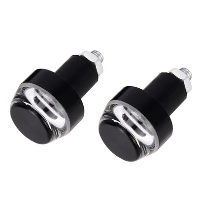Pair Motorcycle Turn Signal Light Grip Bar Plug Strobe Side Marker End LED Handlebar Lamp, Turn Double Light, Red Light