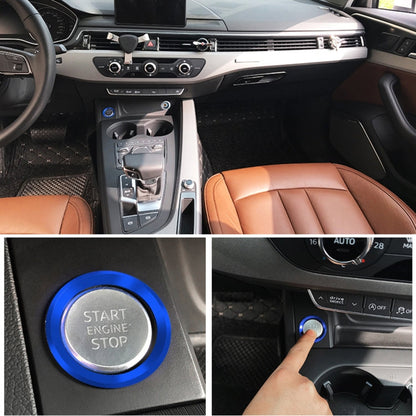 Car Engine Start Key Push Button Ring Trim Aluminum Alloy Sticker Decoration for Audi, For Audi(Engine Start)