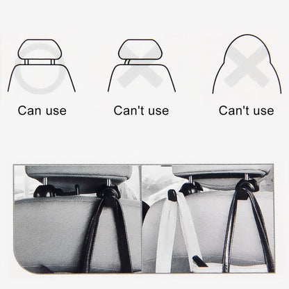 3R-2112 2 PCS Car Seat Back Convenient Hooks Bags Hanger Holder, Random Color Delivery, 3R-2112