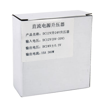 15A 360W DC 12V to 24V Car DC-DC Power Booster Transformer Converter, 15A 360W