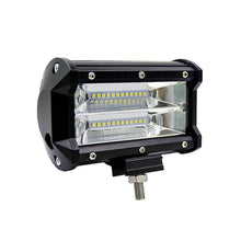 5 inch 18W 24 LED Waterproof IP67 Two Bar Modified Off-road Lights Spotlight Light Car Work Lights, DC 9-48V, Spot/72W/6000K 3000LM, Yellow/18W/3000K 1080LM