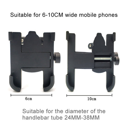 Motorcycle Handlebar Aluminum Alloy Phone Bracket, Suitable for 60-100mm Device, Handlebar Bracket for 60-100mm