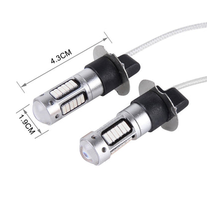 2 PCS H3 10W 30 SMD-4014 LEDs Car Fog Light, DC 12V, H3 (Blue Light), H3 (Orange Light), H3 (White Light)