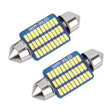 2 PCS 36mm DC12V / 1.5W / 6000K / 100LM 30LEDs SMD-3014 Car License Plate Light / Dome Light, with Decoder, 1.5W 36mm