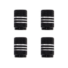 4PCS Metal Plated Circular Shape Universal Tire Valve Stem Cap With White Diamond, Circular Shape