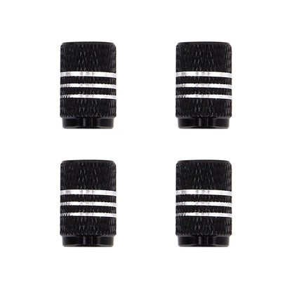 4PCS Metal Plated Circular Shape Universal Tire Valve Stem Cap With White Diamond, Circular Shape