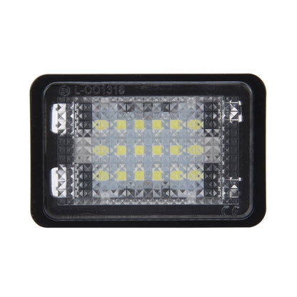 2 PCS License Plate Light with 18  SMD-3528 Lamps for Mercedes-Benz GLK X204 ,2W 120LM, DC12V (White Light), For Benz GLK X204