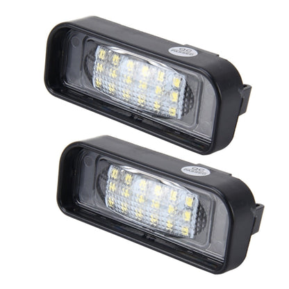 2 PCS License Plate Light with 18  SMD-3528 Lamps with Canbus for Mercedes-Benz W220,2W 120LM,6000K, DC12V(White Light), For Benz W220
