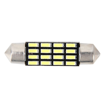 2 PCS 2W 100 LM 6000K 36MM Bicuspid Port Car Dome Lamp LED Reading Light with 16 SMD-4014 LED Lamps, DC 12V, 36MM
