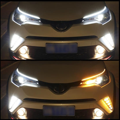 2 PCS 45cm DC12V 5W Ultra-thin Waterproof Car Auto Double Colors Turn Lights / Running Lights SMD-2835 LED Bulbs (Turn Lights: Yellow Light; Running Lights: Blue Light), 45cm Turn Lights: Yellow Light; Running Lights: White Light                       ...