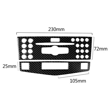 Car Carbon Fiber Center Console Panel Decorative Sticker for Mercedes-Benz W204 C Class 2007-2010, Center Console (B)