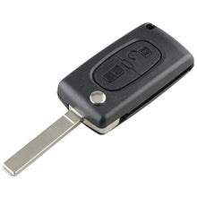 For PEUGEOT 2 Buttons ASK Signal Intelligent Remote Control Car Key with Integrated Chip & Battery & Holder, without Grooved, Frequency: 433MHz, 2 Buttons without Grooved