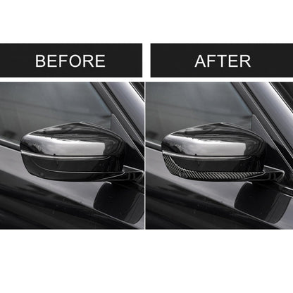 2 PCS Car Carbon Fiber Rearview Mirror Bumper Strip Decorative Sticker for BMW G30 (2018-2019) / G11 (2016-2019), Right Drive with Camera, Rearview Mirror Right Drive with Camera
