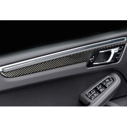 4 PCS Carbon Fiber Car Door Panel Decorative Sticker for Porsche Macan, Door Panel