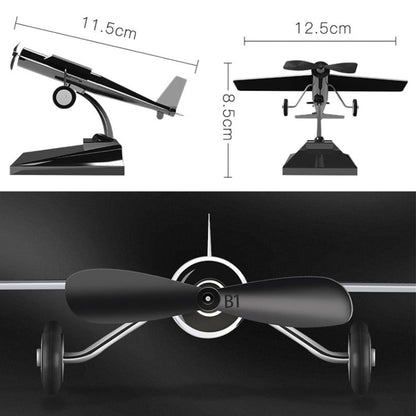 Car Interior Decoration Accessories Aircraft Model Ornaments Propeller Rotating Solar Energy Ornament