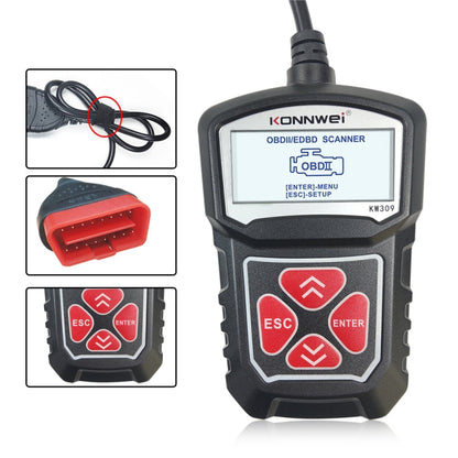 KONNWEI KW309 V309 V310 MS309 Code Reader OBD2 Scanner Diagnostic Tool, KW309