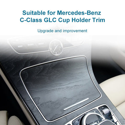 2056830900 Car Cup Holder Electroplating Trim Decorative Frame for Mercedes-Benz C Class W205, Cup Holder Electroplating Decorative Frame