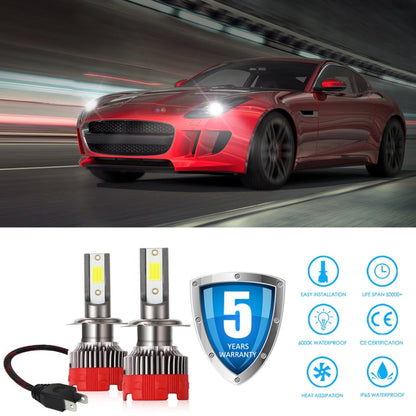 2 PCS EV18 H7 DC9-30V 20W 6000K 2500LM Car LED Headlight Lamps, EV18-H7