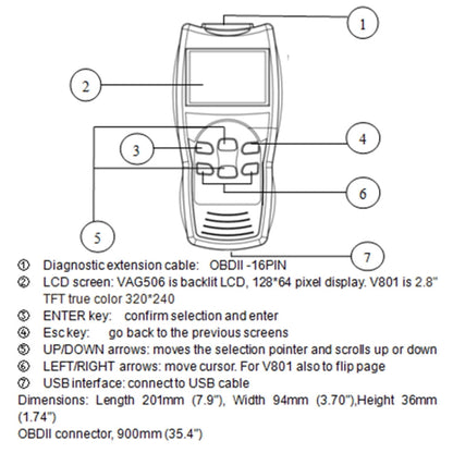 OE581 Car Mini Code Reader OBD2 Fault Detector Diagnostic Tool, OE581