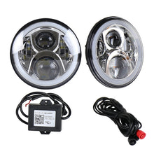 2 PCS 7 inch DC12V 6000K-6500K 50W Car LED Headlight Cree Lamp Beads for Jeep Wrangler / Harley, Support APP + Bluetooth Control, DC12V 6000K-6500K 50W