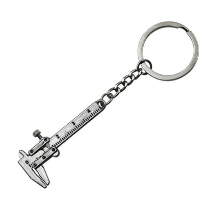 5 PCS Mini Vernier Caliper Keychain Key Rings, Vernier Shape(Bronze), Vernier Shape(Silver)