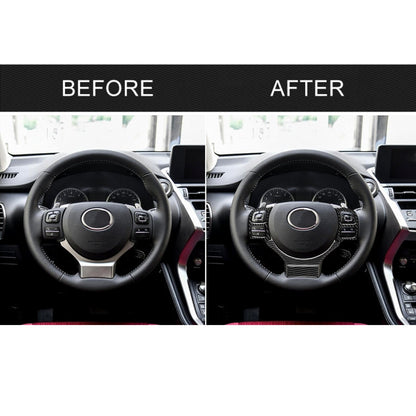 4 in 1 Car Carbon Fiber Steering Wheel Button Decorative Sticker for Lexus IS250 NX200 200t 300h, Left and Right Drive Universal, For Lexus IS250 NX200 200t 300h