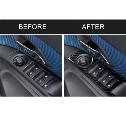 Car Carbon Fiber Window Lift Switch Panel Decorative Sticker for Chevrolet Cruze 2009-2015, Right Drive, Window Lift Switch(RH)