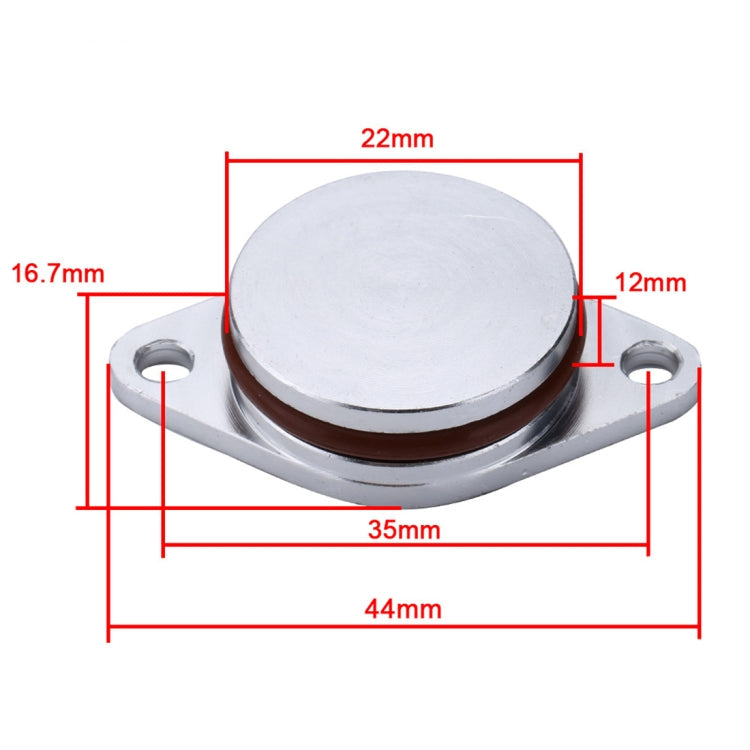 4x22mm Car Swirl Flap Air Intake Aluminum Gasket Remove Repair Kit, 22mm(Black), 22mm(Silver)