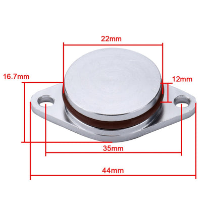 4x22mm Car Swirl Flap Air Intake Aluminum Gasket Remove Repair Kit, 22mm(Black), 22mm(Silver)