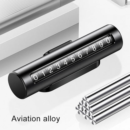 Car Metal Roller Creative Temporary Parking Card Parking Number Card, Metal Roller(Black), Metal Roller(Red), Metal Roller(Silver), Metal Roller (Silver Grey)