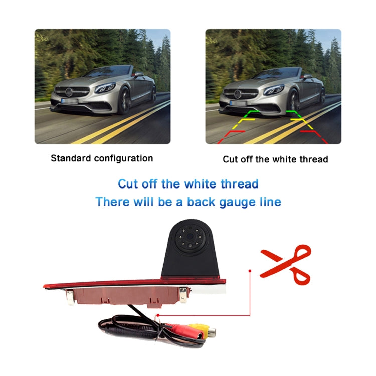 PZ477 Car Waterproof 170 Degree Brake Light View Camera for Ford Transit Custom, PZ477