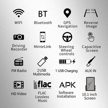 D110 Car Android Navigation Machine Support Mobile Phone Interconnection / Steering Wheel Control, 2GB+64GB, D110 10.1-Inch