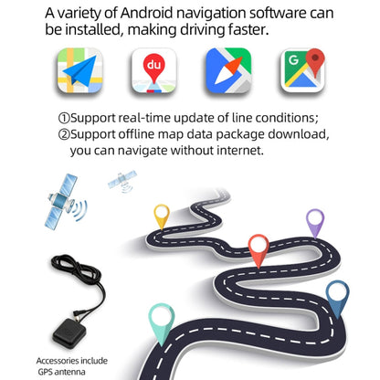 D110 Car Android Navigation Machine Support Mobile Phone Interconnection / Steering Wheel Control, 2GB+64GB, D110 10.1-Inch