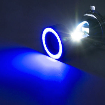 H4 DC12-80V / 20W / 6000K / 2000LM Motorcycle Headlight with Angel Eyes, H4 (Red), H4 (Blue)