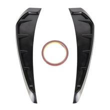 2 PCS Car Soft Silicone Decorative Sticker Outside Sticker, Bright Black, Bright Black