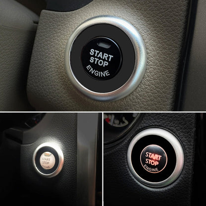 Car Engine Start Key Push Button Ring Trim Sticker Decoration for Infiniti Q50L/QX50/Q70/QX60/Q60, For Infiniti Q50L (Black), For Infiniti Q50L (Blue), For Infiniti Q50L (Red), For Infiniti Q50L (Silver)