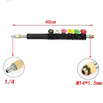 8 in 1 Car Wash High Pressure Spray Nozzle Cleaning Extension Rod, 8 in 1 Spray Nozzle